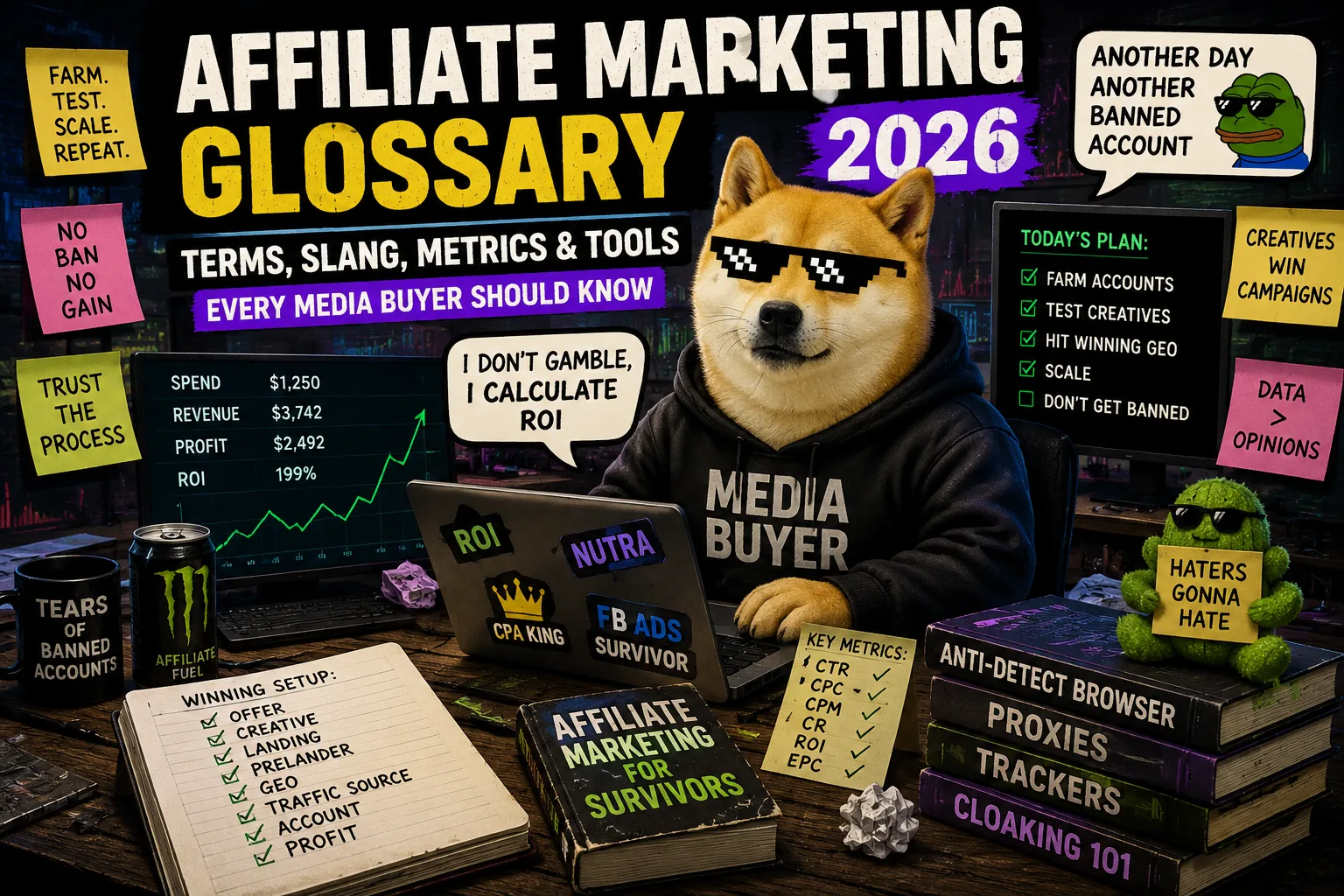 Affiliate Marketing Glossary 2026: Terms, Slang, Metrics & Tools Every Media Buyer Should Know